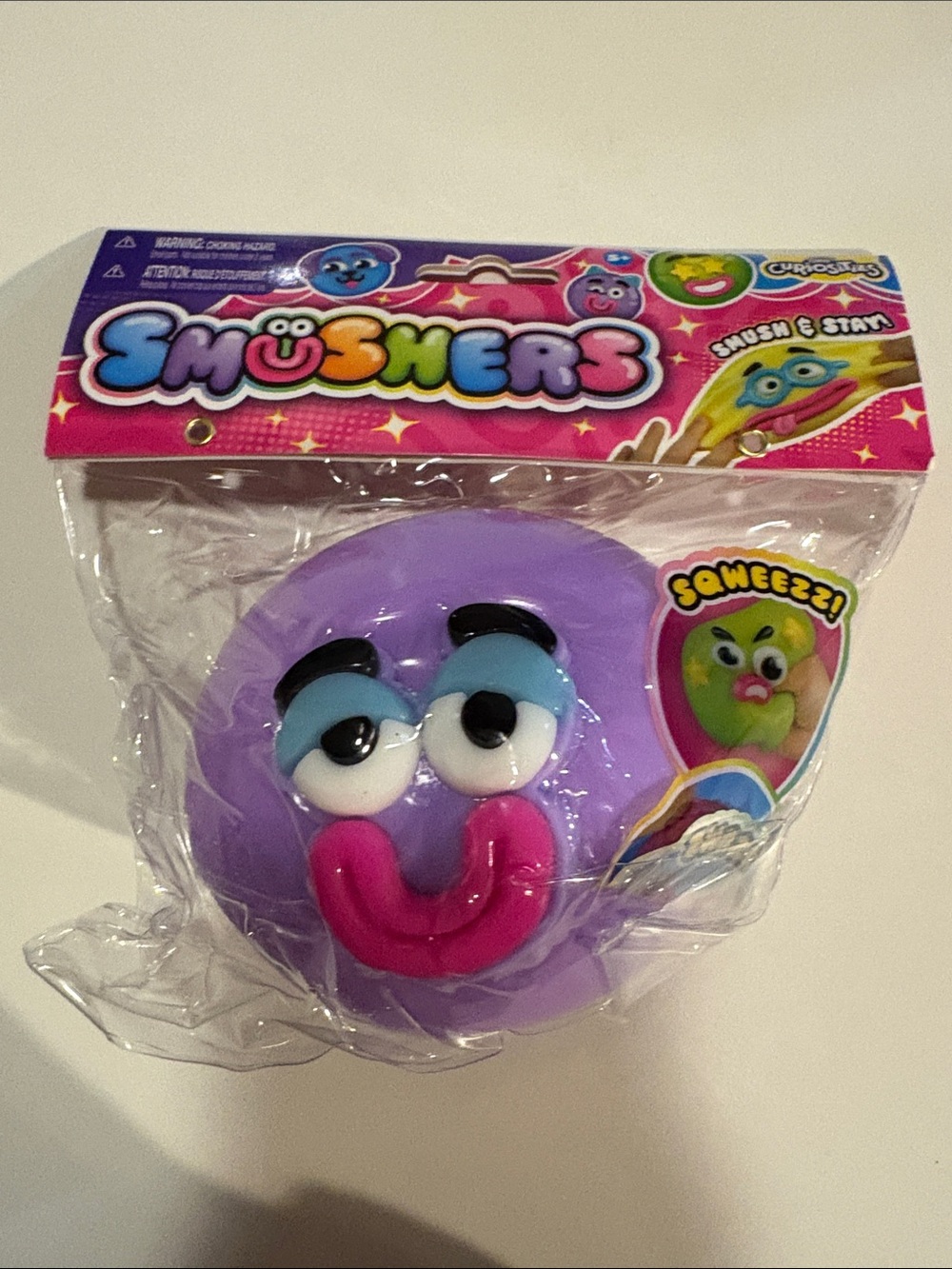 ORB Smushers Lavender Purple Funny Face Squishy Sensory Fidget Toy NEW Sealed 💜